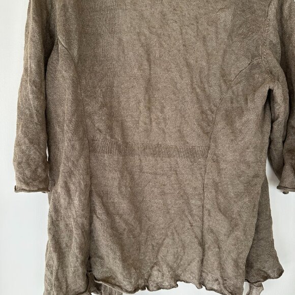 Eileen Fisher Linen and Metallic 3/4 sleeve sweater - Picture 5 of 6